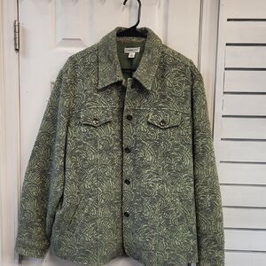 VTG. Coldwater CREEK Green Patterned Jacket, SIZE  2X
